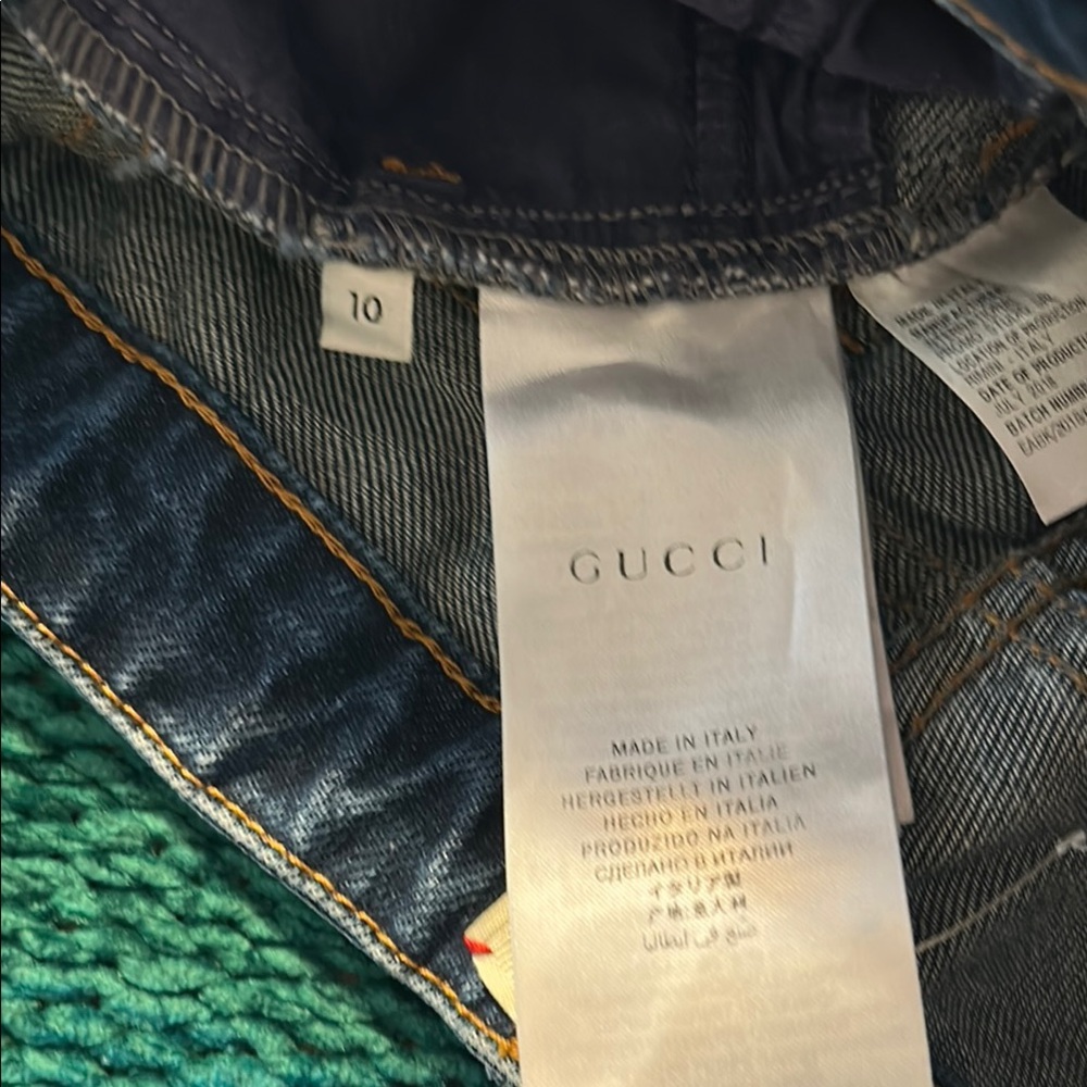 Gucci Blue Jeans with Red Heart Accent - Picture 15 of 16